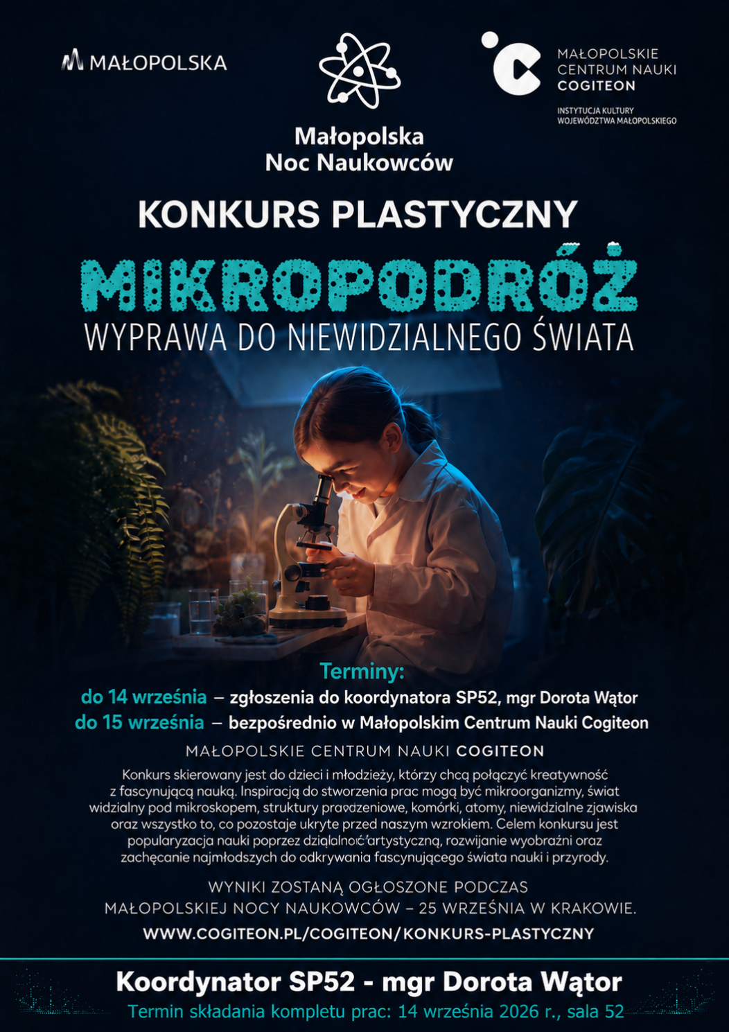 Read more about the article Konkurs plastyczny Mikropodróż – wyprawa do niewidzialnego świata